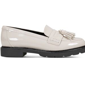 NEW Rockport Women’s Kiara Tassel White Patent Shoes‎ Loafers Size 5